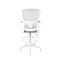 Boss Office Products Drafting Chair, White Frame, Gray Mesh and Fabric with Flip Arms B1676WT-GY - alternate 8